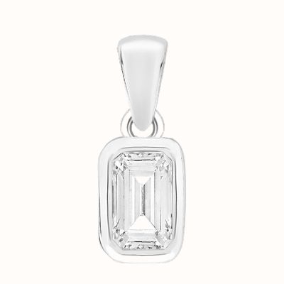 Perfection Crystals Single Stone Rubover Emerald Pendant (1.00ct) P5673-SK