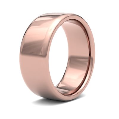 James Moore Wedding Rings | 18ct Rose Gold | 8mm | Medium | Soft Court | AG_8LMS-18R