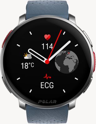Polar Vantage V3 Premium Multisport Watch (47mm) Silver / Sky Blue S-L 900108892