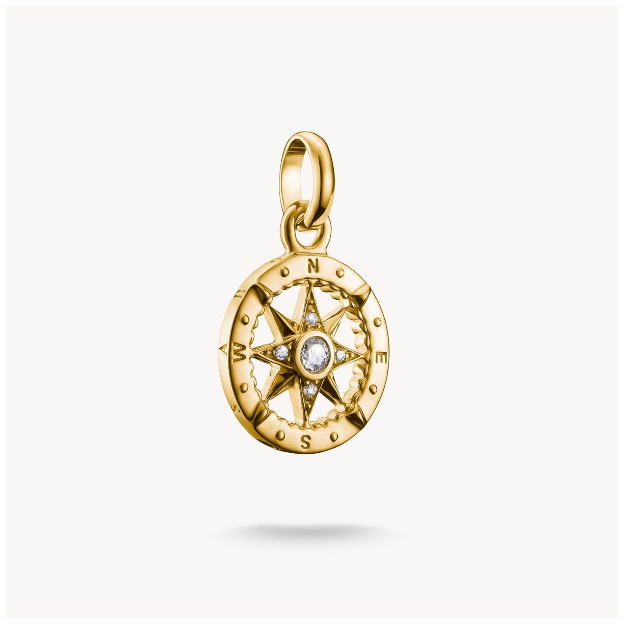 Thomas Sabo CC1261-414-14 Charm Pendant Compass With Stones Jewellery