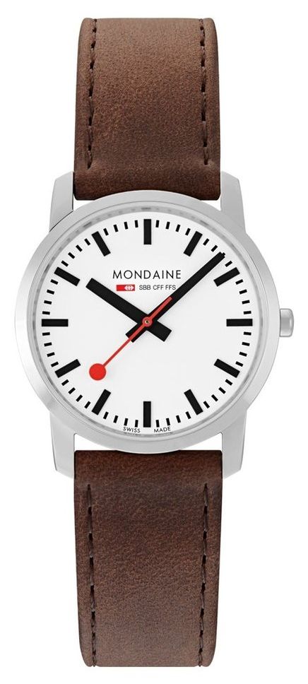 Mondaine A400.30351.12SBG Simply Elegant (36mm) White Dial Watch