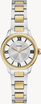 Fossil Gilmore Three-Hand (28mm) Silver Dial / Two-Tone Stainless Steel Bracelet ES5422