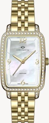 Continental Crystal Tonneau (19mm) Mother-of-Pearl Dial / Gold PVD Stainless Steel Bracelet 20351-LT202521