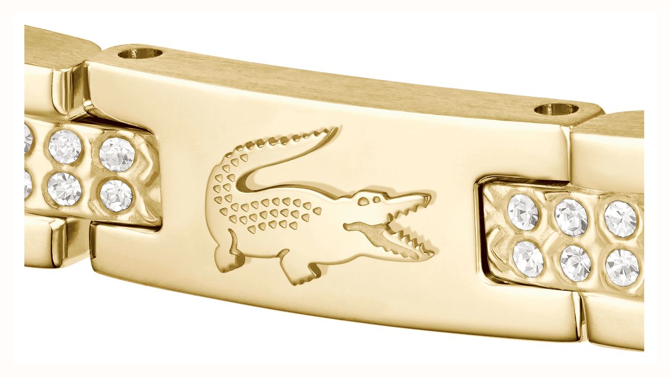 Lacoste Metropole Gold IP Bracelet With Crystals 2040671 - alternate view 2