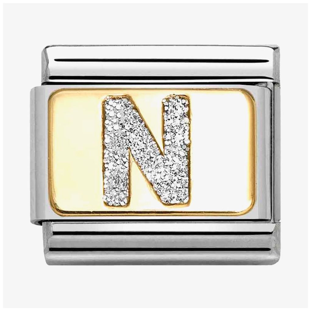 Nomination 030291/14 Classic Letter N Glitter Charm Jewellery