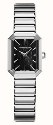 Herbelin Octogône Quartz (20.4mm) Black Mother-of-Pearl Dial / Stainless Steel Bracelet 17556B49