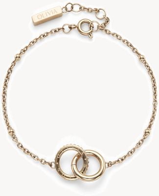 Olivia Burton Ladies Rose-Gold Amity Interlock Bracelet 24100316