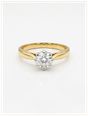 James Moore & Co Pre-Owned 18ct Yellow Gold Platinum Head 0.35ct Round Brilliant Cut 8 Claw Solitare Ring J84023