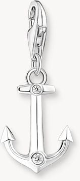 Thomas Sabo Silver Charm Pendant Anchor With Zirconia 2166-051-21