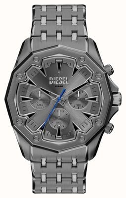 Diesel Stinger Chronograph (46mm) Grey Dial / Grey PVD Stainless Steel Bracelet DZ4708