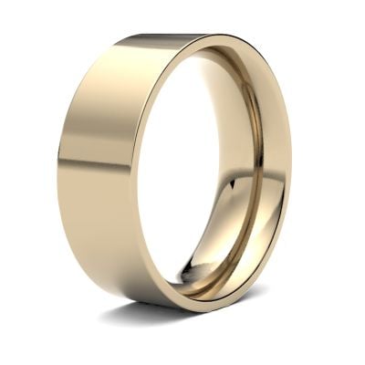 James Moore Wedding Rings | 9ct Yellow Gold | 7mm | Medium | Flat Court | AG_7GME-9Y