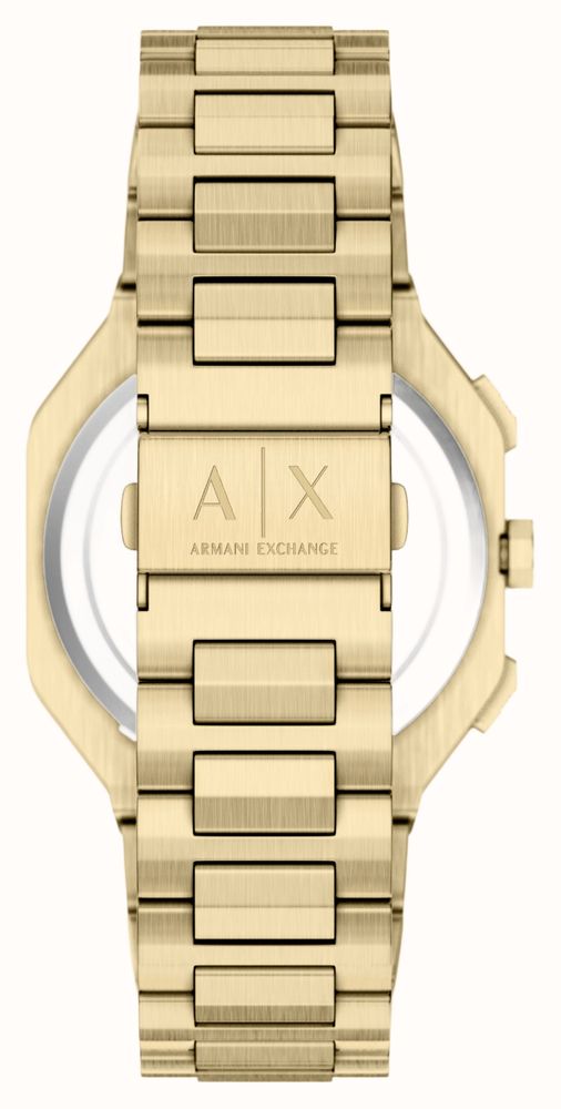 Armani Exchange Dual-Time Quartz (40mm) Black Dial / Gold PVD Stainless Steel Bracelet AX1476 - alternate view 4