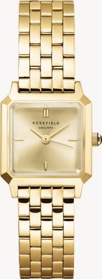 Rosefield Boxelle (19.5mm) Gold Sunray Dial / Gold-Plated Stainless Steel Bracelet BCGSG-B04