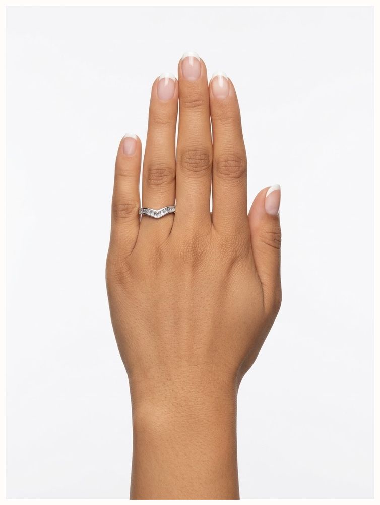 0.50ct Baguette Diamonds 10ct White Gold Wishbone Eternity Ring JM2806 - alternate view 4