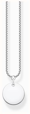 Thomas Sabo Disc Pendant Necklace Venetian Chain Sterling Silver 45cm KE1958-001-21