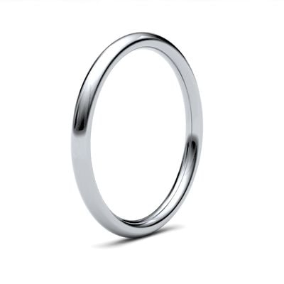 James Moore Wedding Rings | 9ct White Gold | 2mm | Heavy | Traditional Court | AG_2LHC-9W