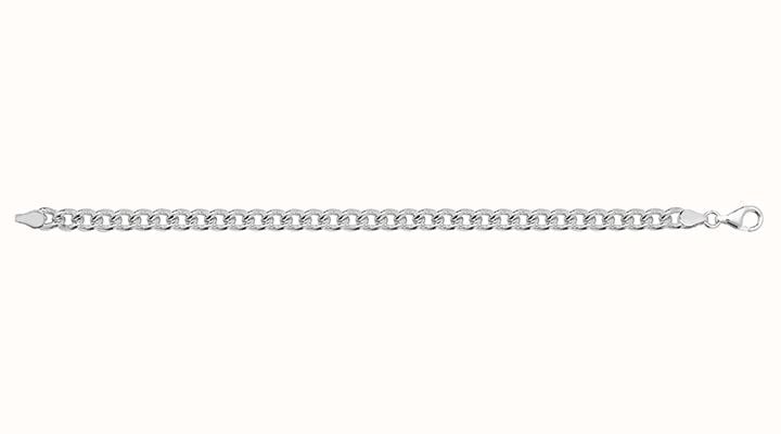 James Moore TH Silver Small Link Curb Bracelet G2639
