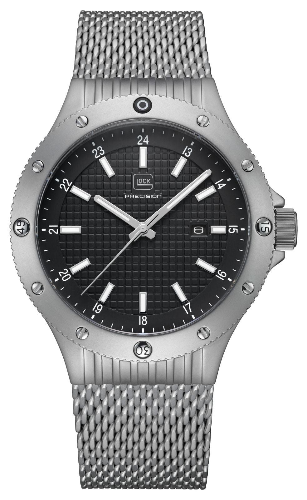 GLOCK Precision GW-33-4-24 Date Quartz (44mm) Black Textured Watch