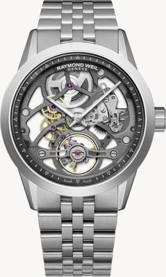 Raymond Weil Freelancer RW1212 Skeleton Automatic (40mm) Anthracite Skeleton Dial / Stainless Steel Bracelet 2786-ST-60000