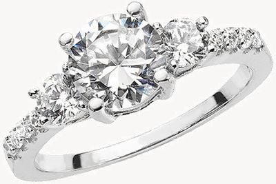 Silver Ladies TH CZ Ring ( O ) G7485/O