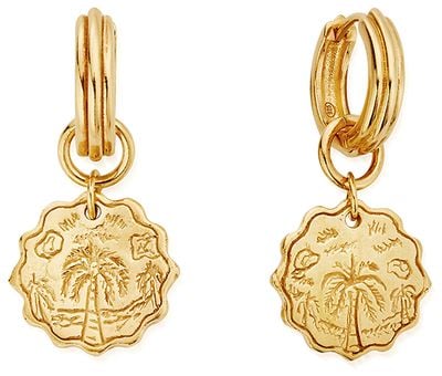 ChloBo TREASURES OF BALI Dreamer's Paradise Hoop Earrings - 18ct Gold Plated GEH3535