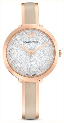 Swarovski Crystalline Delight (32mm) Crystal Dial / Rose Gold-Tone and Grey Bracelet 5642218