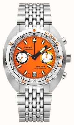 DOXA SUB 200 T.GRAPH II Professional (42mm) Orange Iconic Dial / Stainless Steel Rice-Grain Watch 806.10.351.10