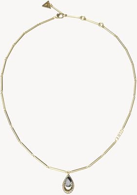 Guess Women's Lollipop Gold Plated Medium Crystal Drop Necklace 16-18" UBN03386YG