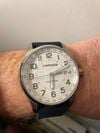 Customer picture of Wenger Attitude White Dial Blue Silicone Strap 01.1541.126