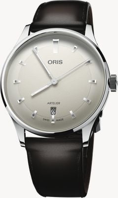 ORIS Artelier Date Automatic (38mm) White Dial / Dark-Brown Leather Strap 01 733 7810 4051-07 6 20 17FC