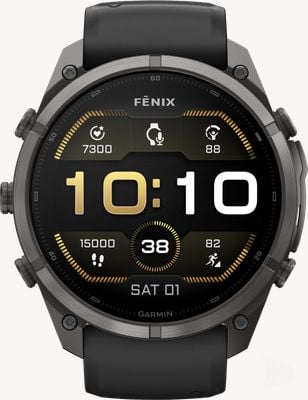 Garmin Fenix 9 Pro 51mm Premium GPS Smartwatch - Carbon Grey Titanium With Black/Pebble Grey Silicone Watch 010-04337-16