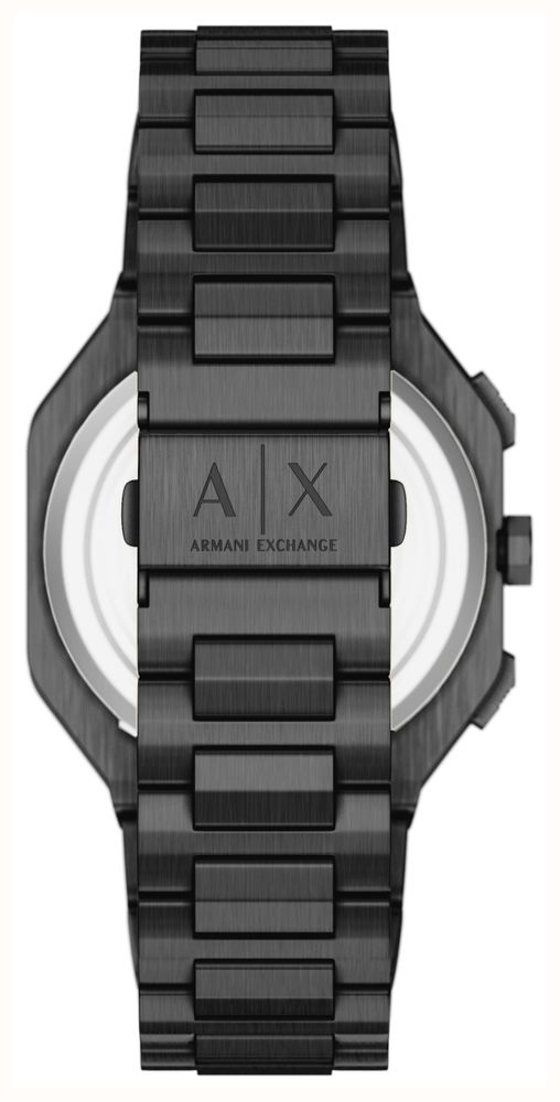 Armani Exchange Dual-Time Quartz (40mm) Black Dial / Black PVD Stainless Steel Bracelet AX1478 - alternate view 3