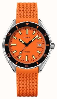 DOXA SUB 200 Professional (42mm) Orange Iconic Dial / Orange FKM Rubber Strap 799.10.351.21