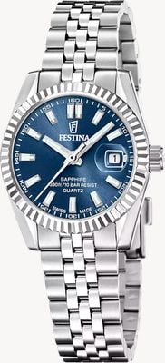 Festina Swiss Made Classic Quartz (29mm) Blue Sunray Dial / Stainless Steel Bracelet F20087/4