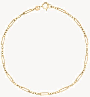 Elements Gold 9ct Yellow Gold Small Elongated Link Bracelet GB514