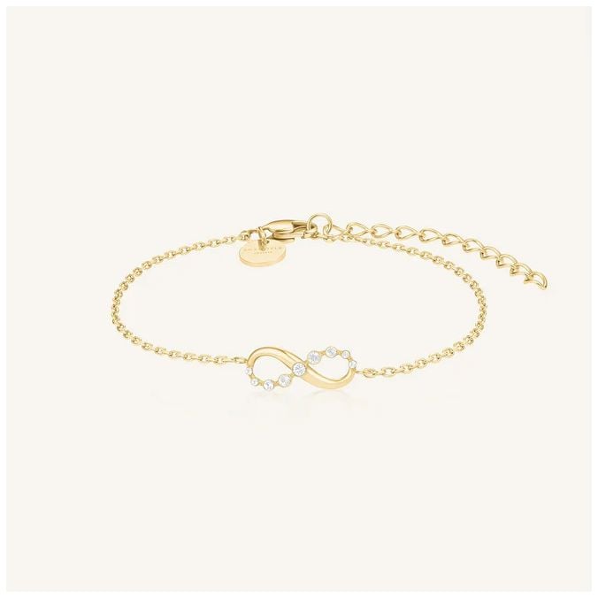 Rosefield Jewellery JBING-J1313 Infinity White Stone Gold