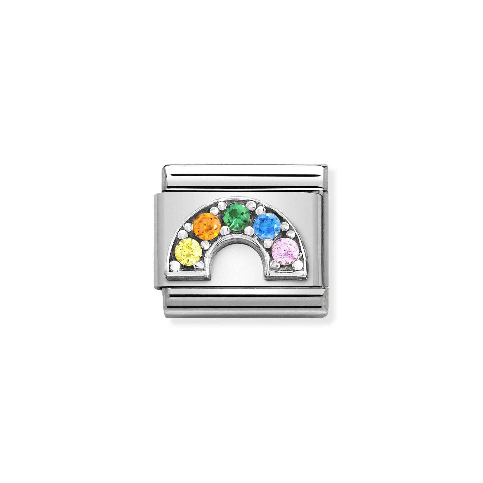 Nomination Silver Rainbow Cubic Zirconia Charm
