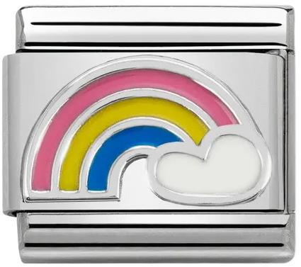 Nomination Classic Silver Rainbow Charm With Cloud 330204/25