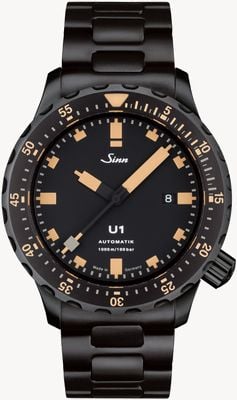 Sinn U1 SE Black Bracelet Tegiment Watch 1010.023 BRACELET