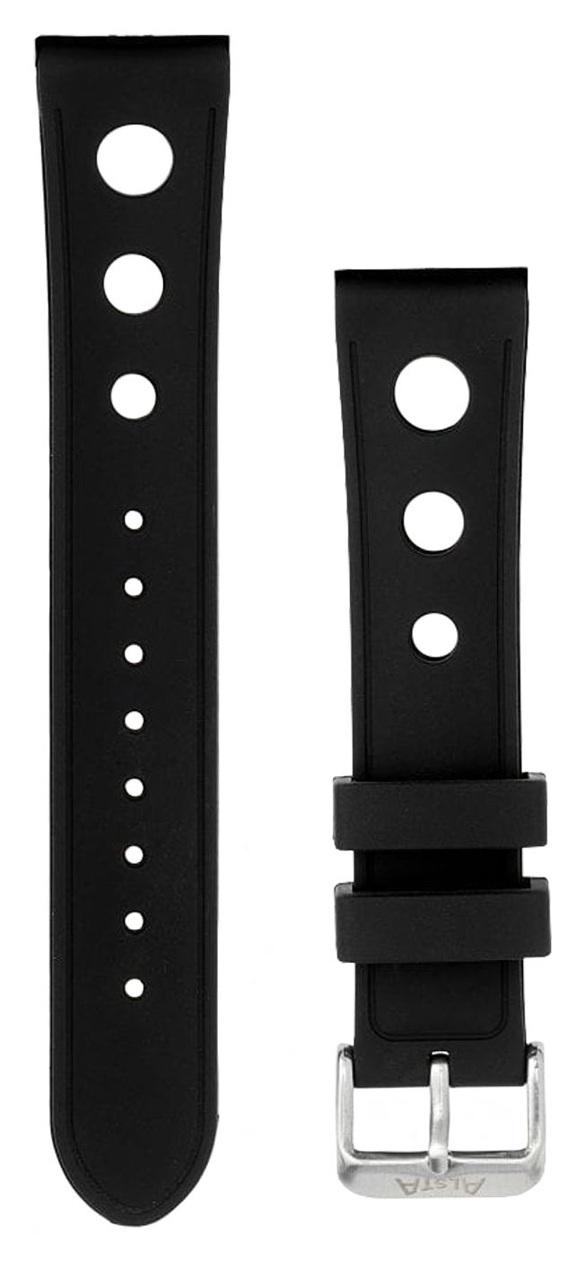 Alsta SUPERAUTO-STRAP-ONLY Orca Strap - Black Rubber Strap Watch