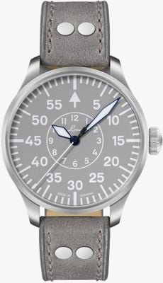 Laco Aachen Grau Automatic (42mm) Grey Dial / Grey Leather Strap 862159