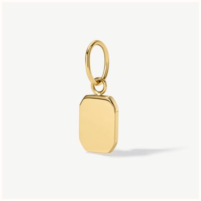 D.LOUISE Gold tone Mini Cushion Charm Pendant CH06