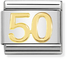 Nomination Classic 50 18ct Gold & Steel Charm 030109/42