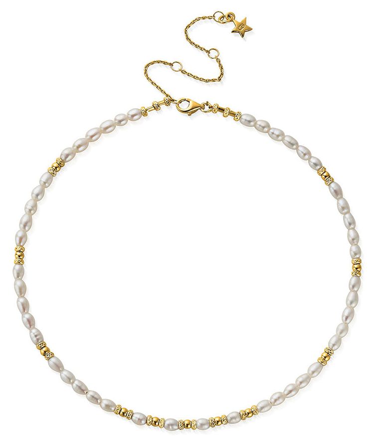 ChloBo GNPCHOKER Pearl Choker Necklace Gold-Plated Sterling Jewellery