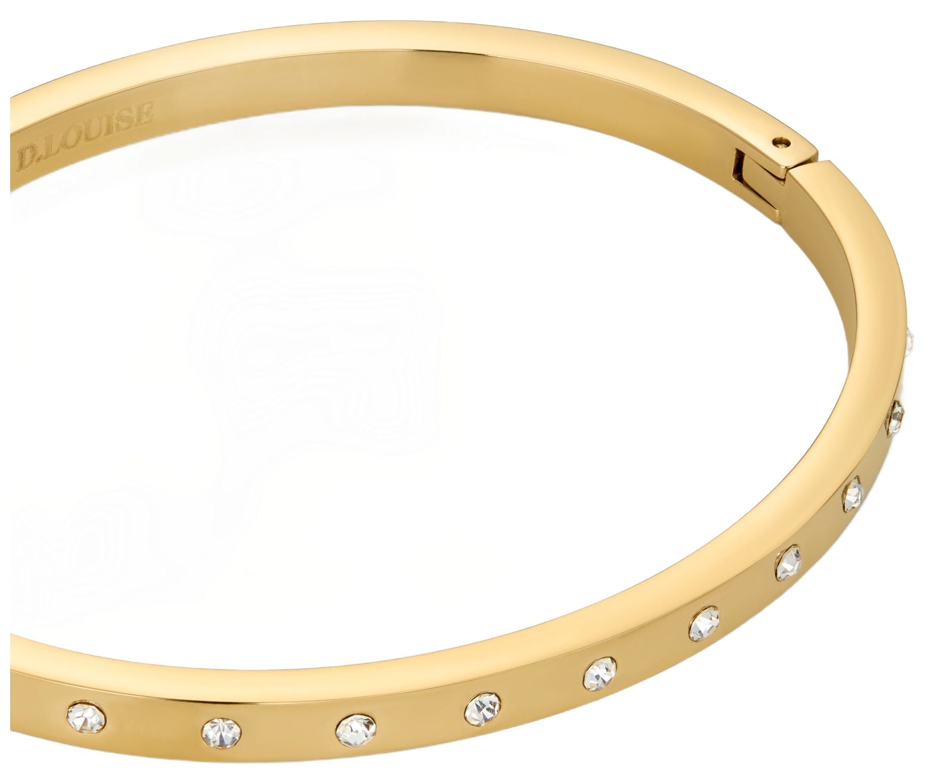 D.LOUISE YBB-017-01 Eternity Gold Plated Bangle S/M Slim Jewellery