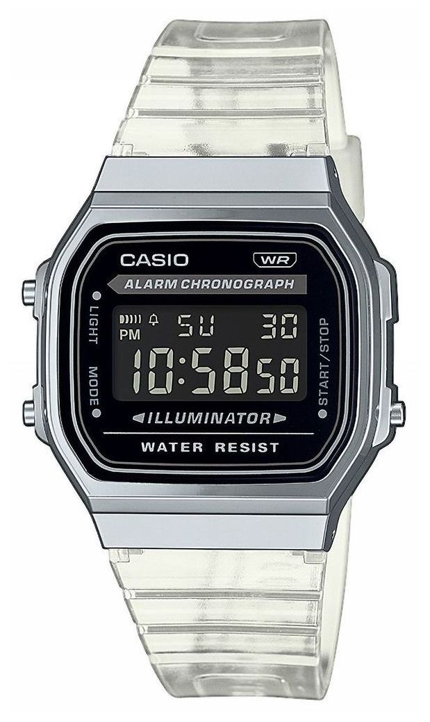 Casio A168XES-1BEF Vintage Transparent 36mm Resin Band Watch