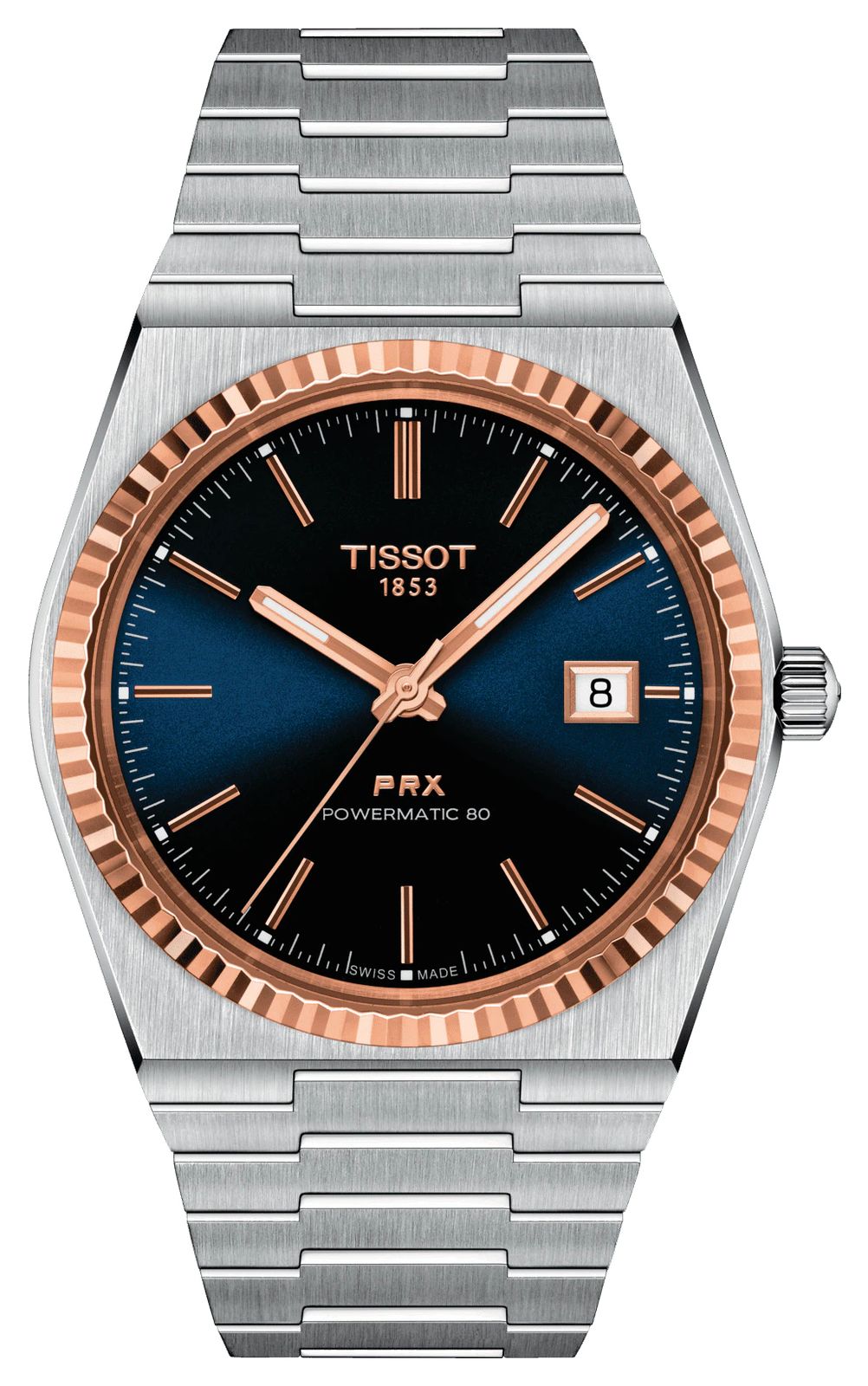 Tissot T9314074104100 Prx Powermatic 80 - 18K Rose Gold Watch