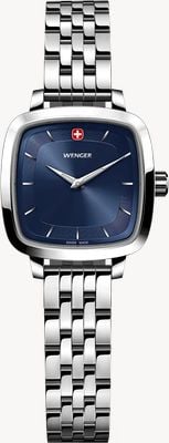 Wenger Vintage Classic Quartz (27mm) Blue Sunburst Dial / Stainless Steel Bracelet 01.1911.103