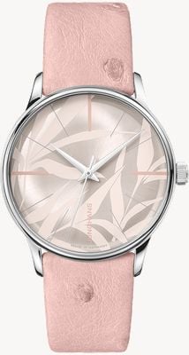 Junghans Meister Automatic Damen Pink Patterned Dial Pink Leather Strap 27/3242.00