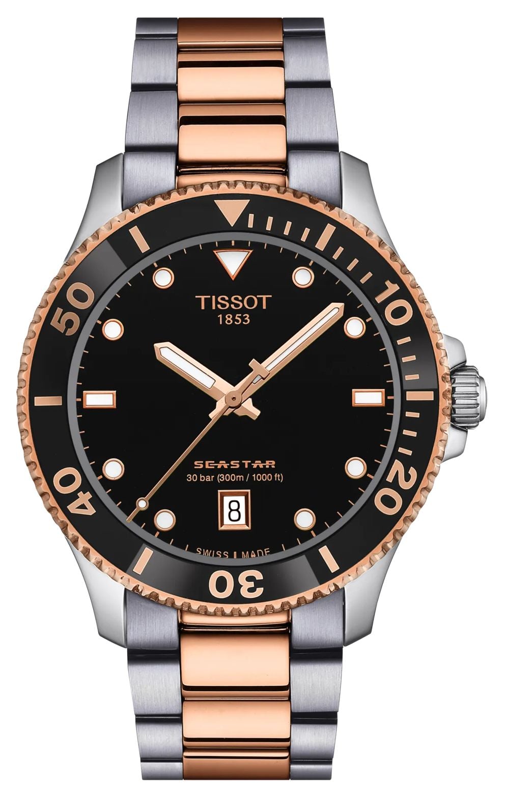 Tissot T1204102205101 Seastar 1000 (40mm) Black Dial / Two- Watch